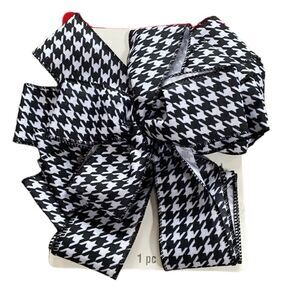 NEW Holiday Black & White Wired Pre-Made Decor Ribbon Celebrate It